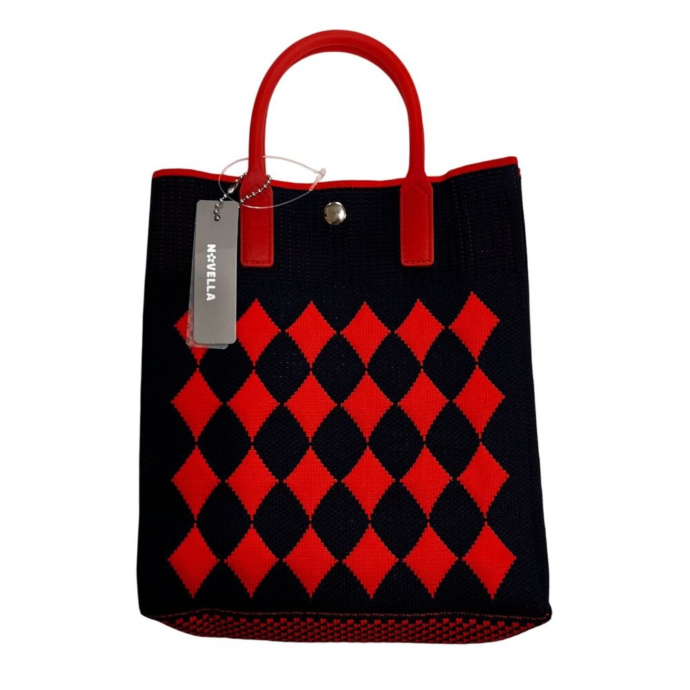 NWT Novella Knit Blue Orange Diamond Harlequin Crossbody Gators Auburn B…